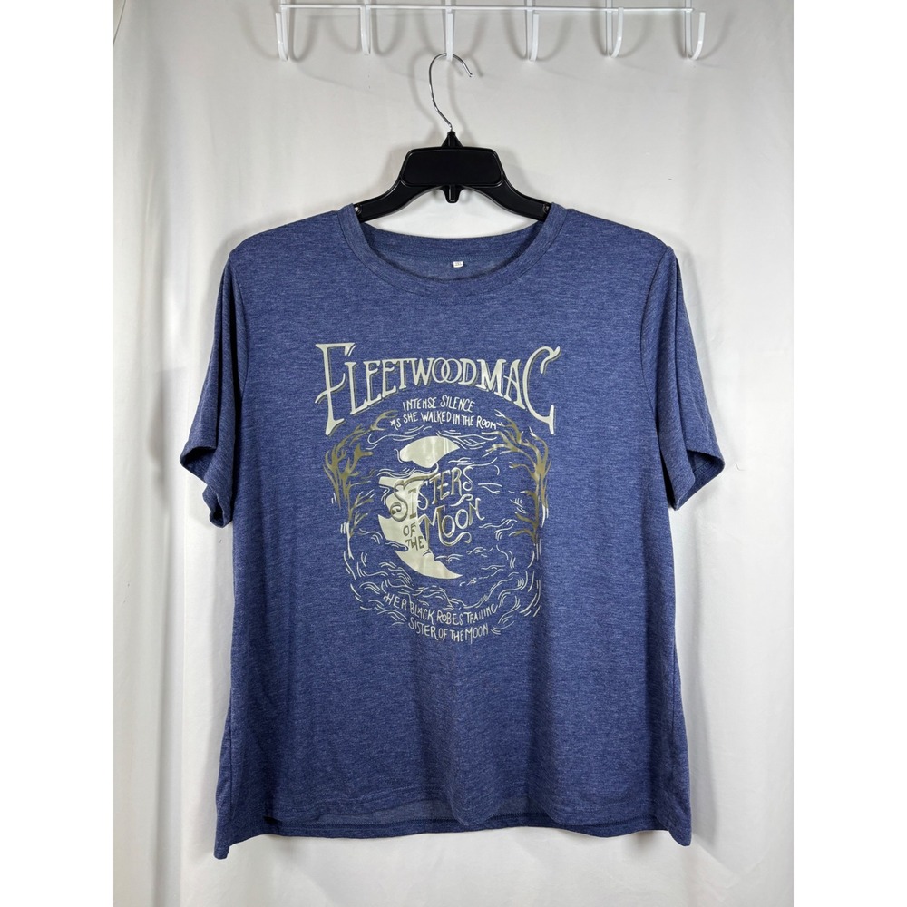 Fleetwood Mac Sisters of the Moon Graphic Tee Heather Blue Mens 2XL Short Sleeve